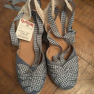 Paseart Blue Gingham Women's Shoes